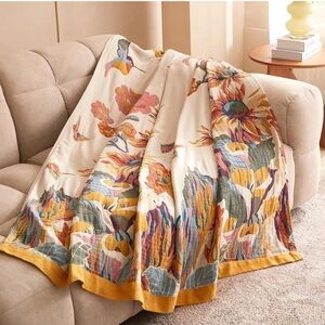 Cotton Boho Fall Throw Blanket